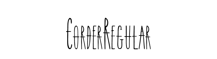 Corder Regular  font caratteri gratis