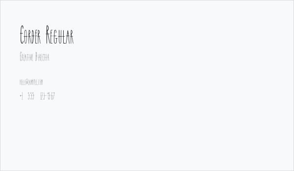 Corder Regular Business Card