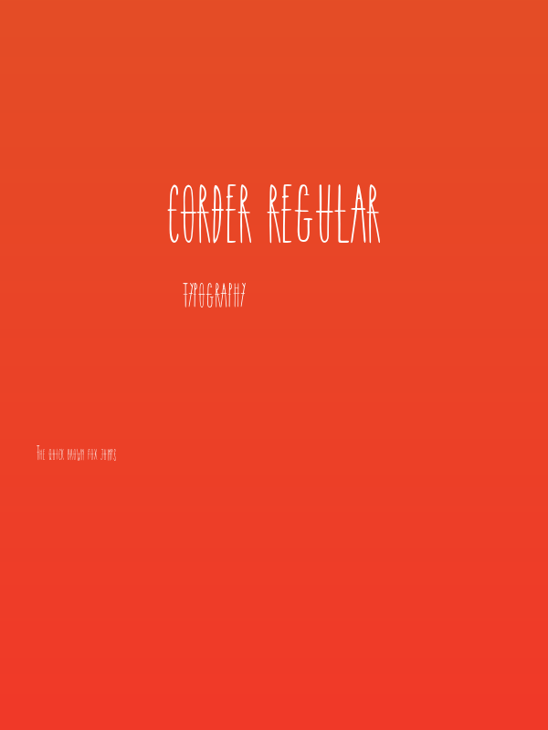 Corder Regular Poster