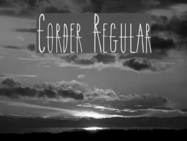 Corder Regular Font examples