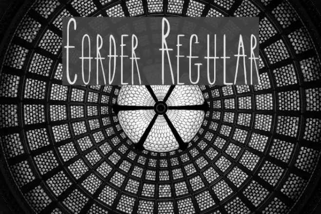 Corder Regular Font examples