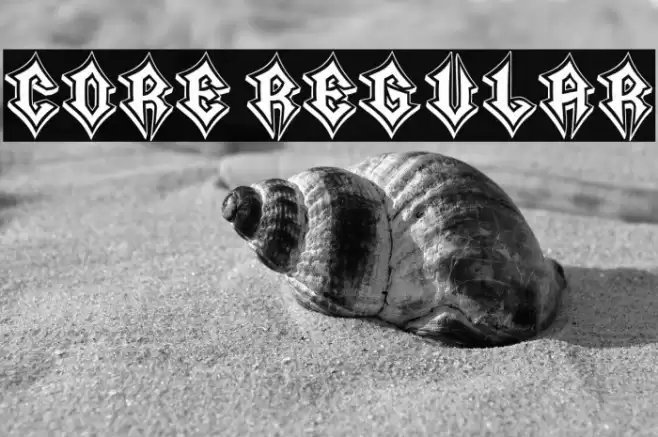 Core Regular Font examples