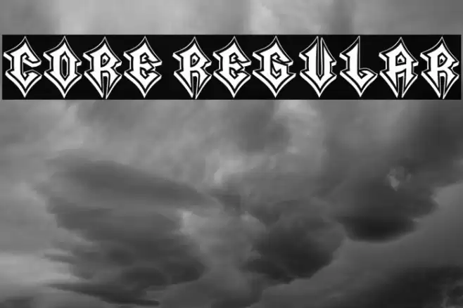 Core Regular Font examples