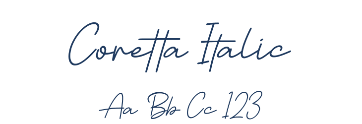 Coretta Italic Font Preview