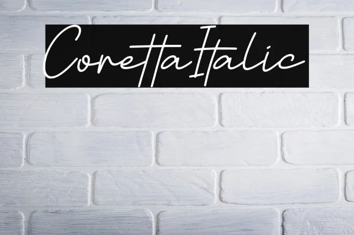 Coretta Italic Example 2
