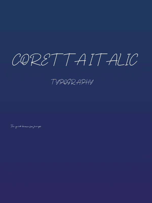 Coretta Italic Poster