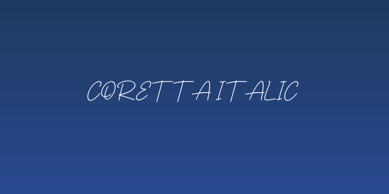 Coretta Italic Social Header
