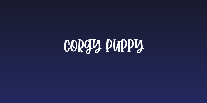 Corgy Puppy Social Header