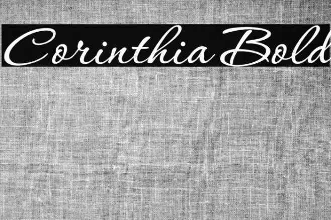 Corinthia Bold Font examples