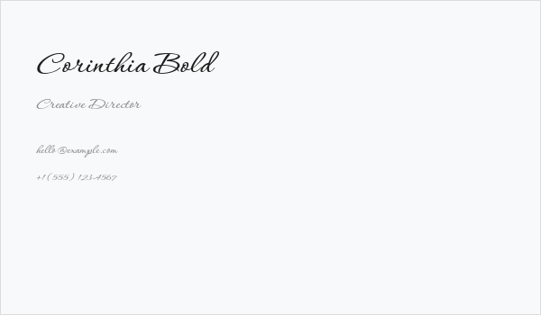 Corinthia Bold Business Card