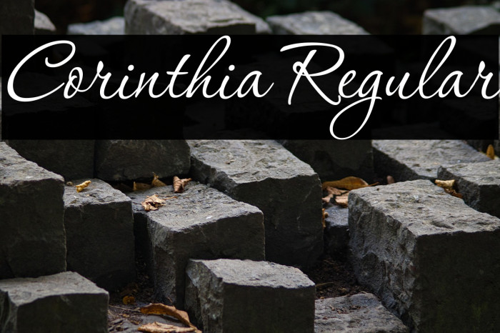 Corinthia Regular Example 2