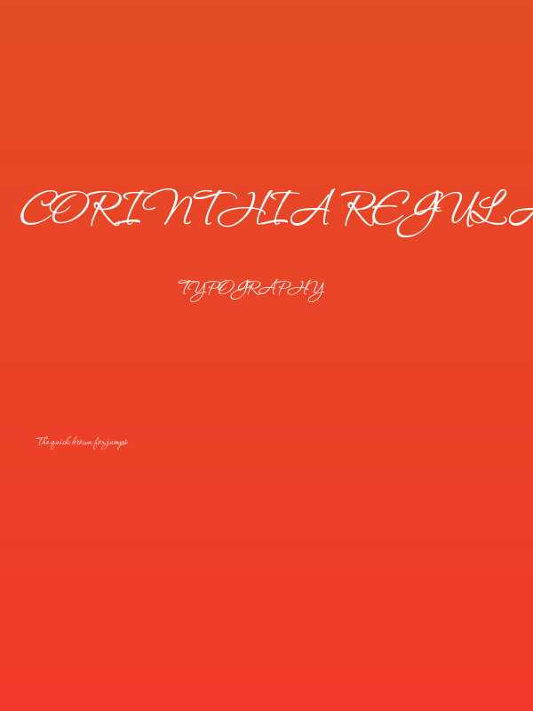 Corinthia Regular Poster