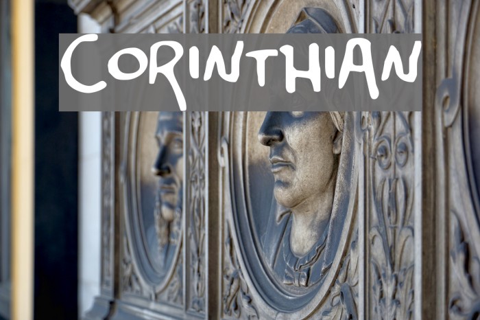 Corinthian Font examples