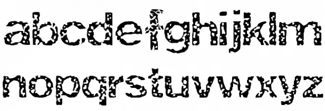 Cork Schriftart Kleinbuchstaben