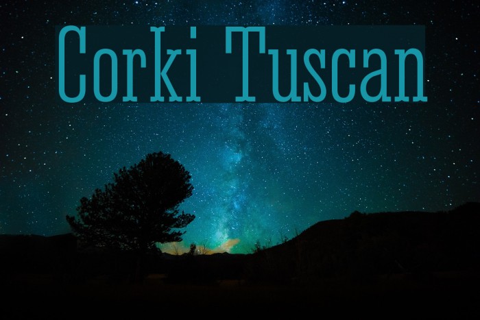 Corki Tuscan Font examples