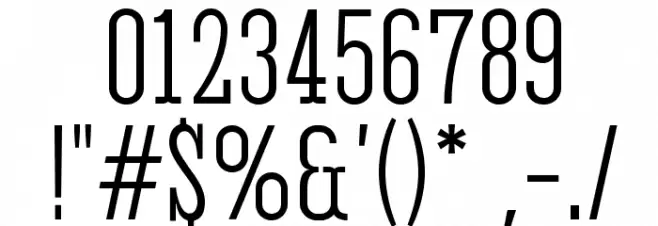 CorkiTuscan Font OTHER CHARS