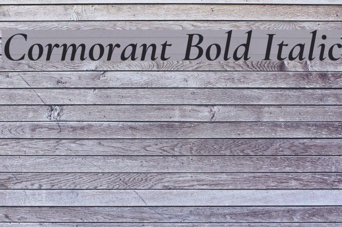 Cormorant Bold Italic Font examples