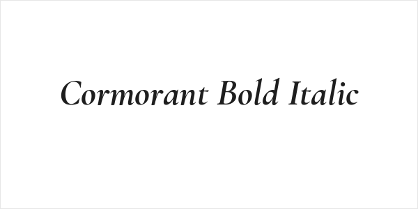 Cormorant Bold Italic Logo