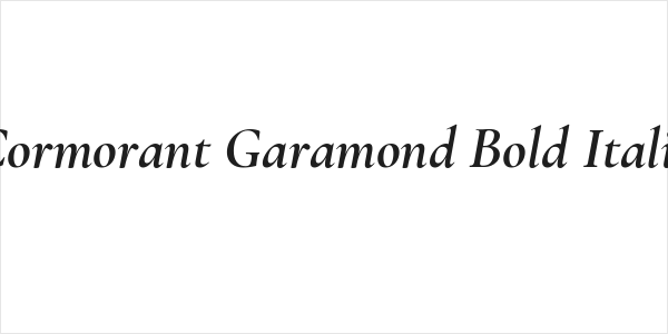 Cormorant Garamond Bold Italic Logo