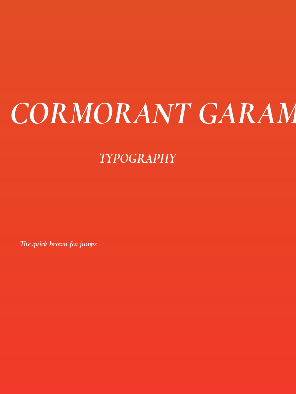Cormorant Garamond Bold Italic Poster
