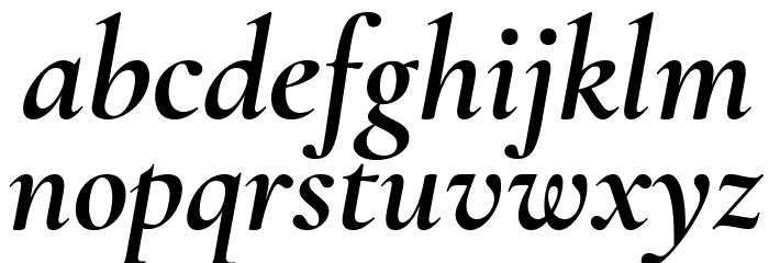 Cormorant Garamond Bold Italic Font LOWERCASE