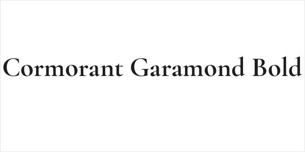 Cormorant Garamond Bold Logo