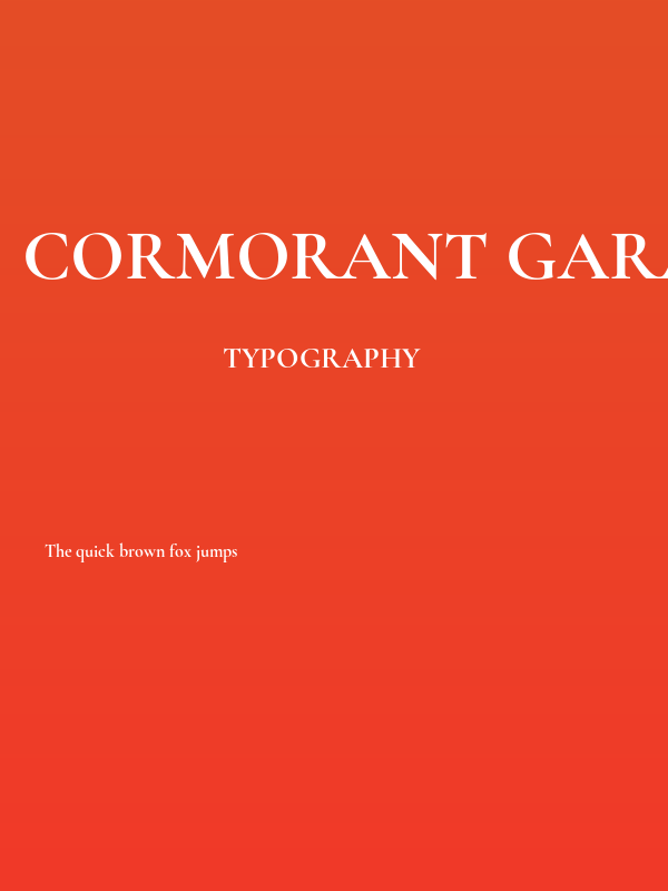 Cormorant Garamond Bold Poster