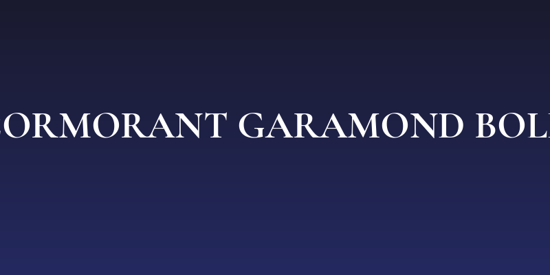 Cormorant Garamond Bold Social Header