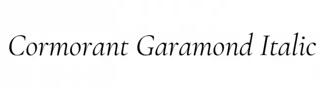 Cormorant Garamond Italic  font caratteri gratis