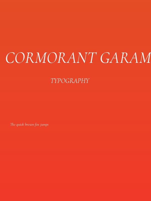 Cormorant Garamond Italic Poster