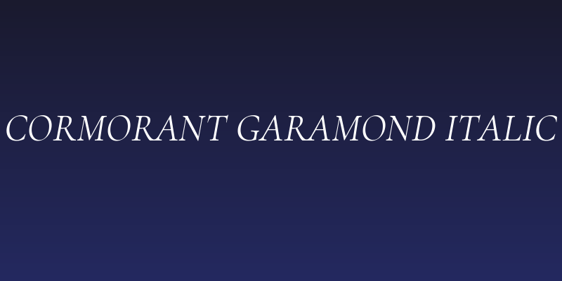 Cormorant Garamond Italic Social Header