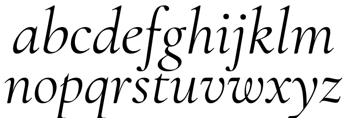 Cormorant Garamond Italic Font LOWERCASE