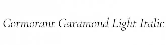 Cormorant Garamond Light Italic  font caratteri gratis