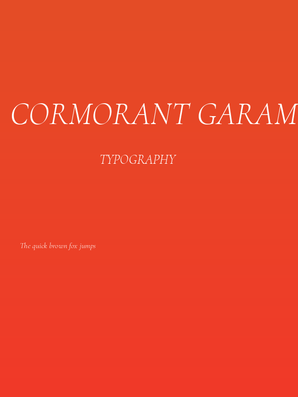 Cormorant Garamond Light Italic Poster