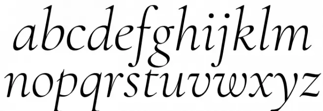 Cormorant Garamond Light Italic Шрифта строчной