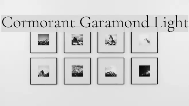 Cormorant Garamond Light Font examples