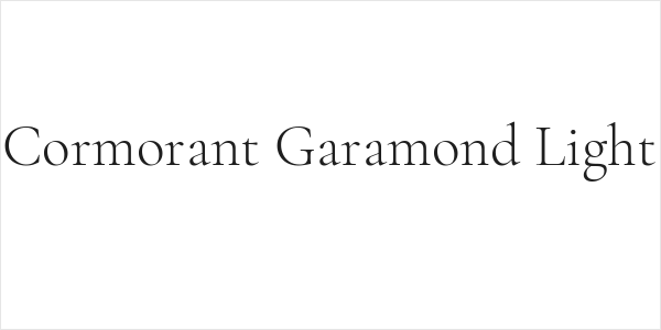 Cormorant Garamond Light Logo