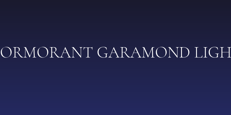 Cormorant Garamond Light Social Header