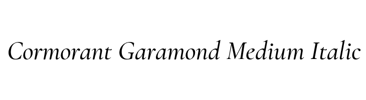 Cormorant Garamond Medium Italic फ़ॉन्ट