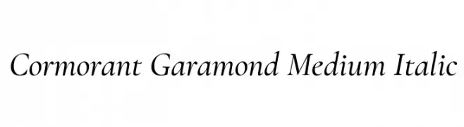 Cormorant Garamond Medium Italic  Fuentes Gratis Descargar