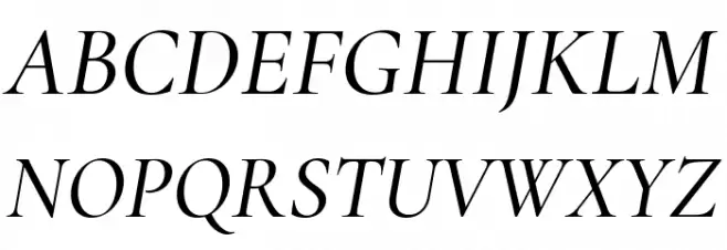 Cormorant Garamond Medium Italic Font UPPERCASE
