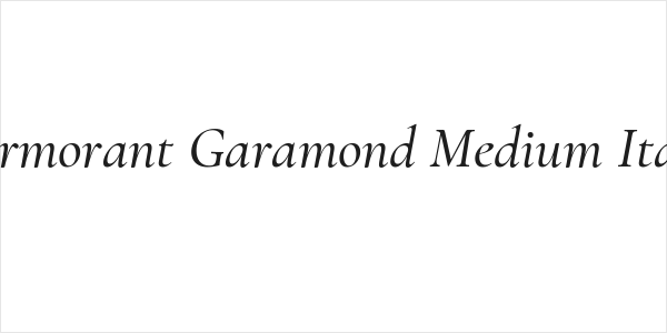 Cormorant Garamond Medium Italic Logo