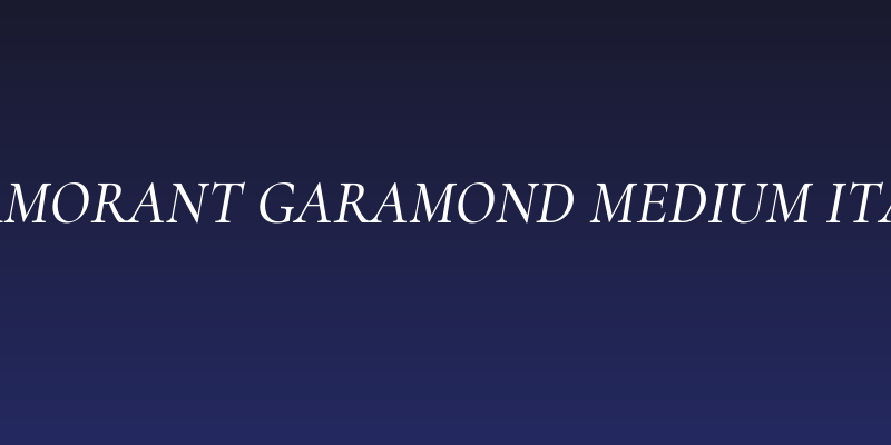 Cormorant Garamond Medium Italic Social Header