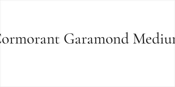 Cormorant Garamond Medium Logo
