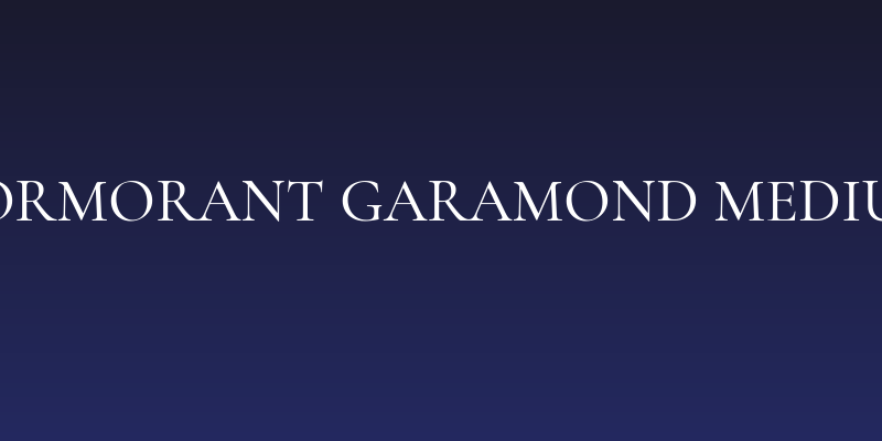 Cormorant Garamond Medium Social Header