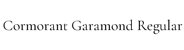 Cormorant Garamond Regular 
