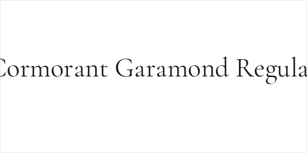 Cormorant Garamond Regular Logo