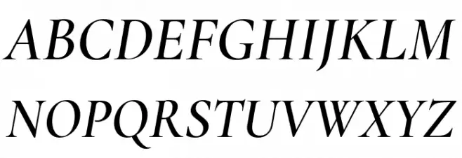 Cormorant Garamond SemiBold Italic Schriftart Groß