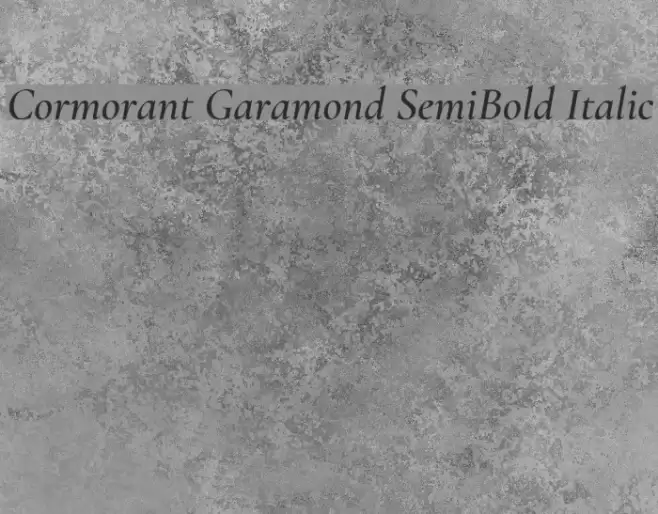 Cormorant Garamond SemiBold Italic Font examples
