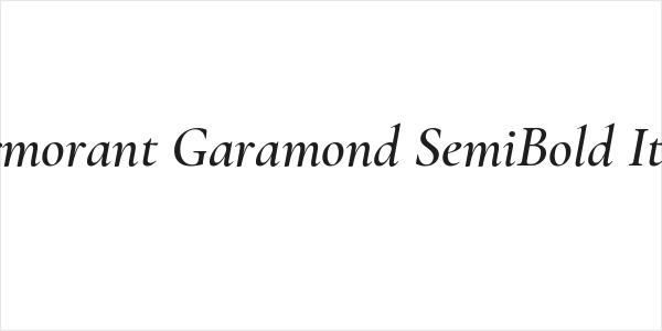 Cormorant Garamond SemiBold Italic Logo